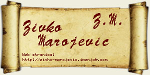 Živko Marojević vizit kartica